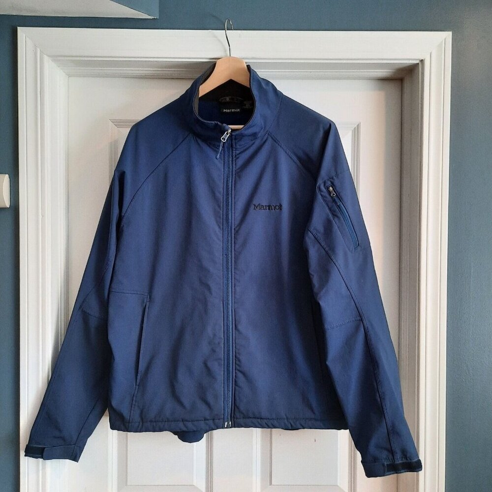 Marmot Softshell Jacket Mens XXL 2XL Blue‎ Windbreaker Hiking Outdoor